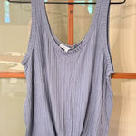 Fitz + Eddi Blue Tie Front Tank Top Photo 0
