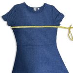 Gap Dress Womens S Blue Ribbed Knit Pullover Casual Preppy Short Sleeves Stretch Photo 5