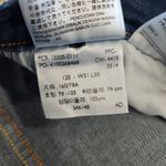 Levi's  505 Mid Rise Straight Leg Jeans Pockets Dark Wash Blue Denim Size 31 Photo 8