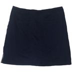 Karen Scott  navy white embroidered skirt 8 Photo 1