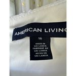 American Living Eyelet Embroidered Lace Flutter Sleeve Scallop Hem Sheath Dress Photo 4