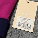 NEW WILO Colorblock Scoop Sports Bra navy blue magenta Photo 1