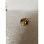 Julie Vos Gold Statement Ring Light Green with Dark Accent stones Size 7 Photo 2