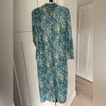 Tuckernuck  Splatter Paint Ellery Dress Green Blue Long Sleeve Maxi Photo 4