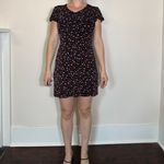 Coldwater Creek Vintage  Black Floral Mini Dress Size 6P Photo 2