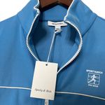 Sporty & Rich New Logo Print Zip Up Track Jacket Blue Womens Size Medium Photo 12
