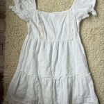White Puff Sleeve Mini Dress Photo 0
