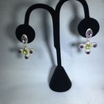 𝅺sajen Offerings sterling amethyst peridot earrings Purple Photo 1