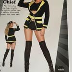 Music Legs Hazardous Fire Chief Adult Women’s Sexy Halloween Costume M/L Black Size M Photo 10