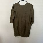 Bobi  Green Drop Shoulder Hi Lo Top Relaxed Oversized Tunic Size XS Photo 3