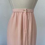 Andree Gaye Vintage 70's Solid Pastel Pink Midi Skirt Photo 6