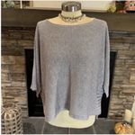 Anthropologie  Heather Gray Silver Knit Sweater Top Photo 5