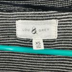 Lou & grey Lou & Gray Size‎ XS Sweater Black White Stripe Open Front Cardigan Lightweight Photo 2