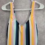 Kona Sol  Striped One Piece Swim Padded Bathing Suit Body Suit Beach L Large Photo 2