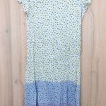 VTG JG Hook Women Maxi Dress Size XL Cream Blue Floral Cottage Boho Romantic 90s White Photo 0