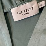 The Reset R Label Satin Top Women‎ Size XSmall Ice Blue Copper V Neck Photo 7