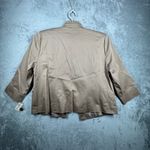 Dress Barn  XL Military Jacket Gold Button Blazer Tan Khaki Utility Safari Chic Photo 2