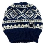 Penn State Nittany Lions Beanie Knit Hat Cap Retro Handmade PSU Old School Football Blue Photo 0