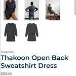 Thakoon Open Back Gray Sweatshirt Dress round neck long sleeeves,size medium Photo 1