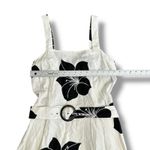 Who What Wear  XXL Hawaiian Hibiscus‎ Dress A-Line Linen Blend NWT Black White Photo 2