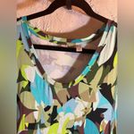 LOGO By Lori Goldstein  Multicolor Leaf Print Maxi Dress Photo 4