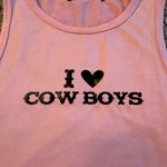 I Love Cowboys Pink Tank Top Photo 2