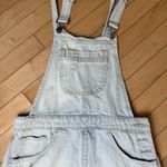 Forever 21  Distressed Denim Jeans Overalls Dress Skirt Size Small Photo 4