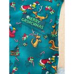 Dr. Seuss Grinch "Merry Grinchmas" V-Neck Scrub Top XL Green Holiday Photo 2