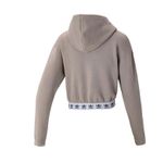 Adidas  Originals Trefoil Cropped Hoodie sweatshirt in a beige/tan color Photo 12
