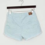 American Eagle Distressed Stretch Denim Jean Shorts Mint Green Size 4 Photo 3