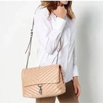Rebecca Minkoff | Edie Nylon Jumbo Flap Shoulder Crossbody Bag in New Nude Photo 2