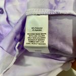 Abound Women’s Tie Dye Cropped Button Up Ruffle Trim Tee Purple Paisley NWT Photo 4