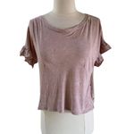 American Eagle Top Distressed Blush XS Crop Photo 0