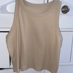 Nude Halter Racer back Top Tan Size M Photo 0