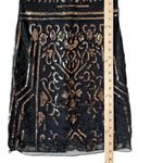 Gianni Bini GB Navy Blue Cocktail Party Mini Dress Sleeveless Sheer Back Sequins Size Medium Photo 11