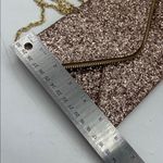 Olivia Miller  Rose Gold Glitter Envelope Clutch Detachable Chain Shoulder Strap Photo 8