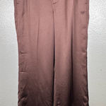 Nic+Zoe  Wide Leg Satin Pants in Rich Brown Photo 0