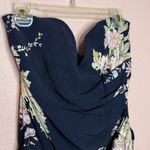 Majorelle  Strapless Navy Floral Mini Dress. Size L Photo 2