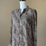 Philosophy | Animal Print Button Down Blouse Sz S Photo 2