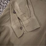 Club Monaco Olive Green Button-Up Blouse - army green Photo 3