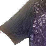 Public Denim button down floral purple lace blouse size 3XL Purple Photo 4