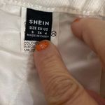 SheIn shortsleeved White Jean Romper - size small Photo 6