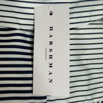 Harshman Aurora Stripe Mix White Navy Cotton Long Sleeve Shirt Womens Size Small Photo 8