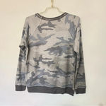 Knox Rose Sweatshirt Gray Camo Print Size Medium Long Sleeve Photo 1
