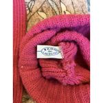 IZOD Vintage Lacoste Knit Scarf Hat Combo 100% Orlon Pink 80s Made USA Photo 4