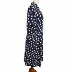 Trovata California Birds of Paradise Navy White Printed Shirt Dress Midi Blue Size L Photo 7
