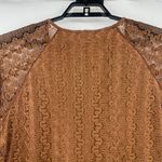 Indigo Soul Lace Hanky Hem Top XL Caramel Festival Boho Earthy Romantic Tunic Brown Photo 6