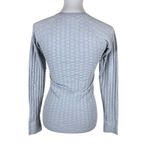 Athleta  Gray Textured Long Sleeve Athletic Top Stretchy Activewear Small Photo 1