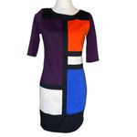 O'Stin Studio Women's Colorblock Mini Dress Date Night Business Casual Sz M Black Size M Photo 1