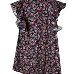 SYSS The Label Ruffle Sleeve Poplin Mini Dress Butterfly Print Boho Size Small Pink Photo 8